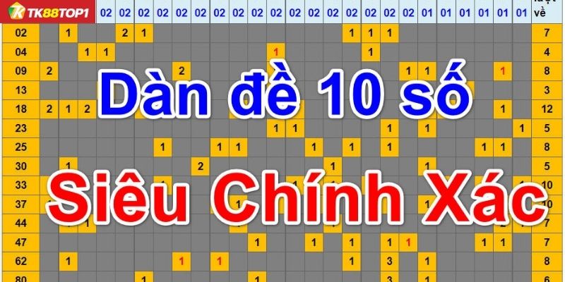 Cách tạo dàn đề 10 số phù hợp nhất