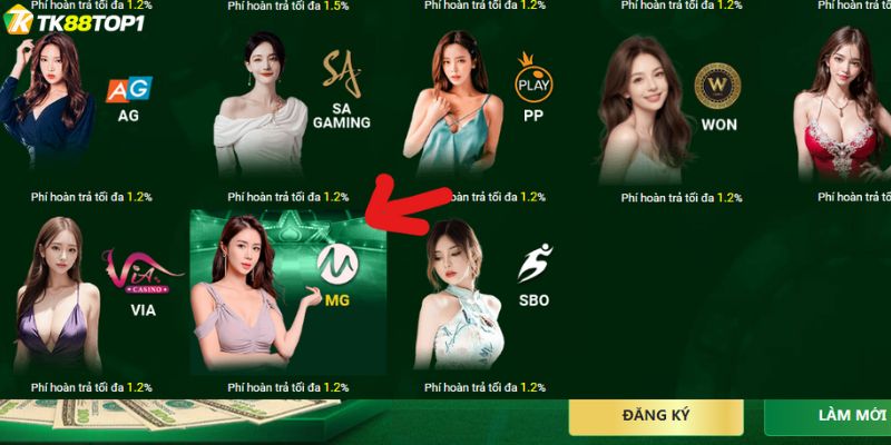 Lý do cược thủ lựa chọn MG Casino TK88